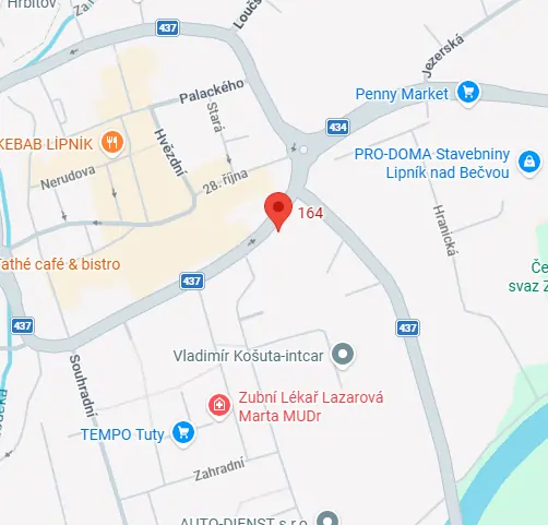 Náhled mapy lokality Pivovar Lipník